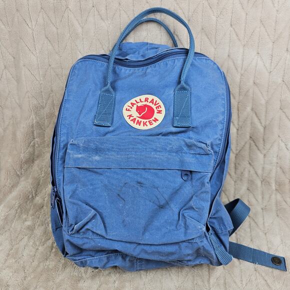 Fjallraven Classic Kanken Backpack Blue Outdoors Utility School Durable Light